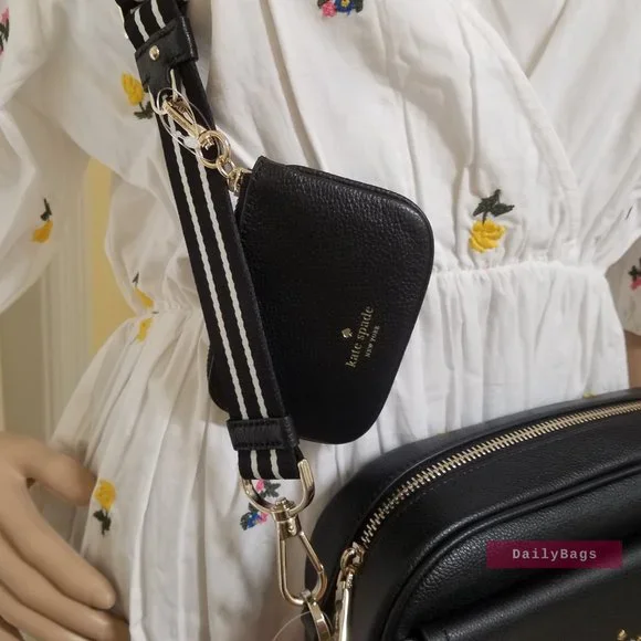 BEAUTIFUL PEBBLED LEATHER COIN PURSE ATTACHMENT ROSIE CAMERA FLAP KATE SPADE - Picture 7 of 8